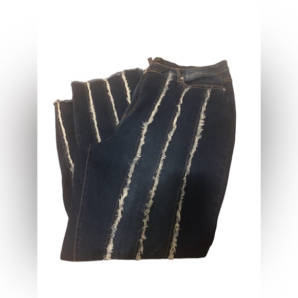 Ashley Stewart Frayed High Waist Skinny Jean - Picture 3 of 4